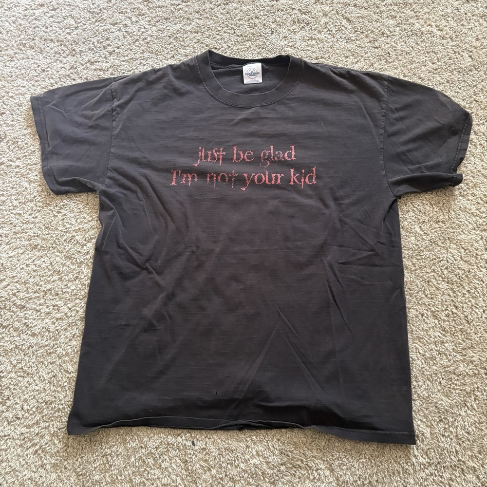Vintage 90s Be Glad Parody T Shirt Faded Men's Large Distressed